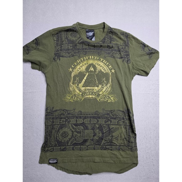 Switch Remarkable Other - Switch Remarkable T-Shirt Mens XL Olive Green Graphic Certified True Dollar Bill
